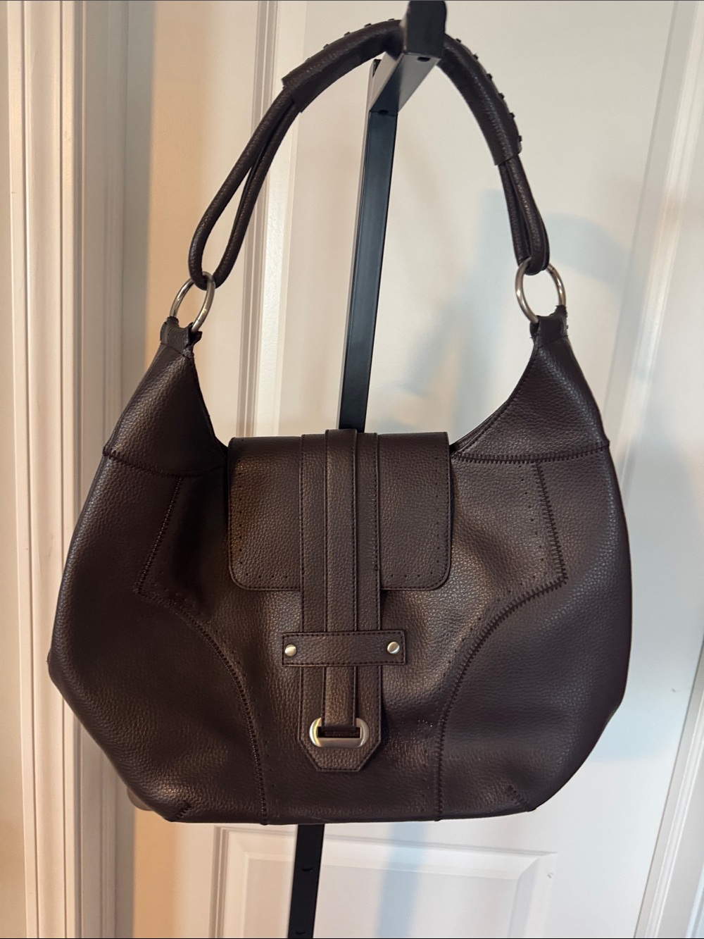 Coldwater Creek Dark Brown Leather Shoulder Bag